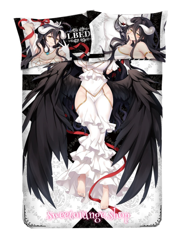 Overlord Albedo Bedding Set | Anime 4-Piece Bed Sheets