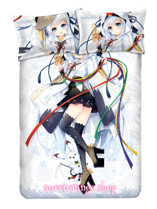 Snow Miku Hatsune Miku 4Pcs Anime Bedding Set