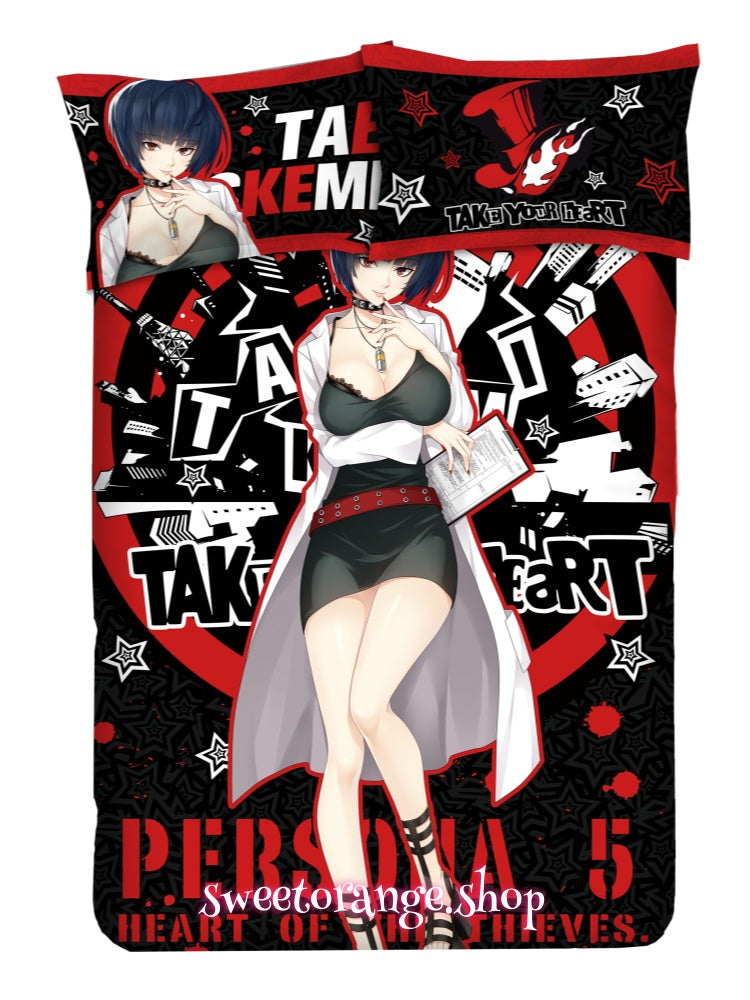 Takemi Tae Bedding Set | Anime 4-Piece Bed Sheets