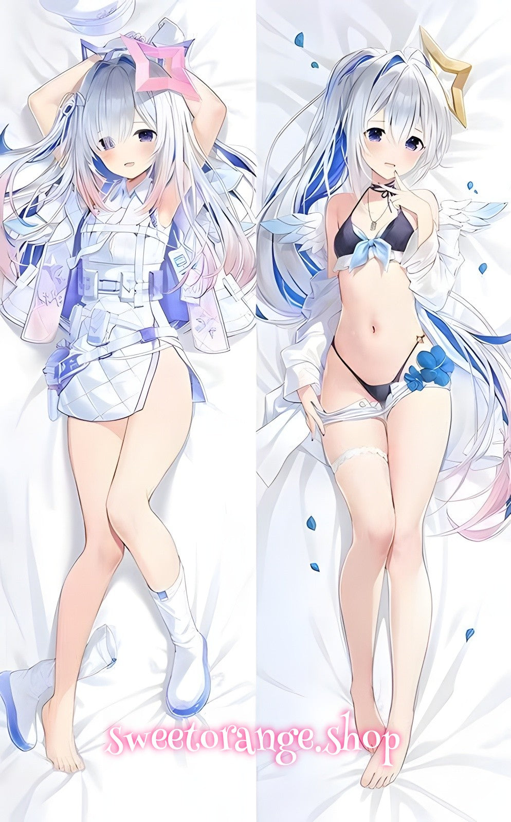 Hololive Amane Kanata Body Pillow Print Detail - Fade-Resistant Amane Kanata VTuber Anime Artwork