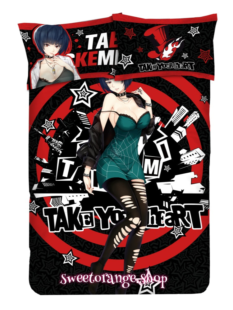 Takemi Tae Bedding Set | Anime 4-Piece Bed Sheets