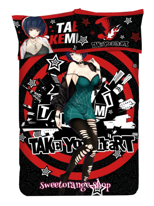 Takemi Tae Bedding Set | Anime 4-Piece Bed Sheets