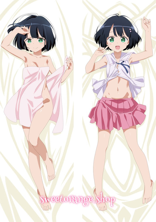 Akari Amano body pillow cover ultra soft fabric, high definition vivid anime character print