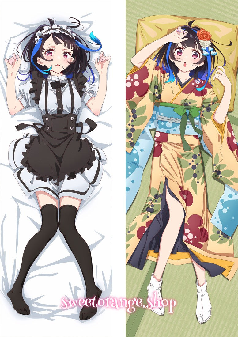 Mini Yaemori body pillow cover soft premium fabric, high definition vivid character print