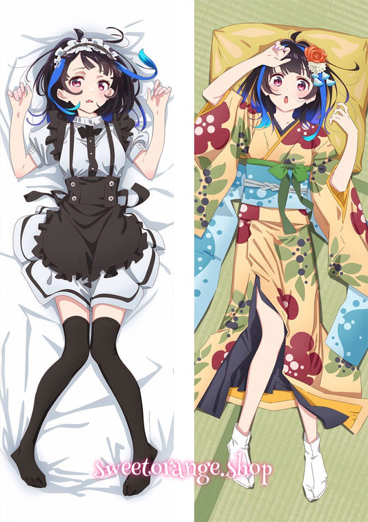 Mini Yaemori body pillow cover soft premium fabric, high definition vivid character print