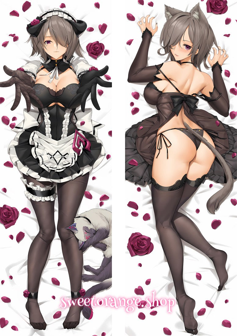 Honkai Impact 3rd Rita Rossweisse cat maid dakimakura body pillow cover double sided print