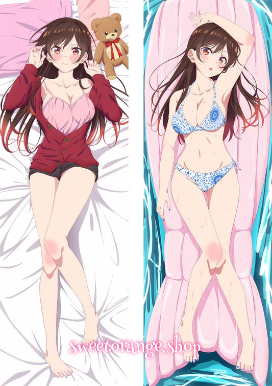 Chizuru Ichinose body pillow cover soft peach skin/velvet/2Way Tricot fabric, HD clear print