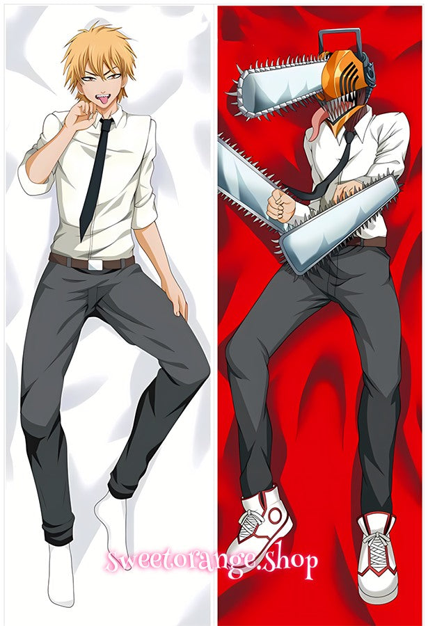 Denji Chainsaw Man body pillow cover, double sided anime dakimakura