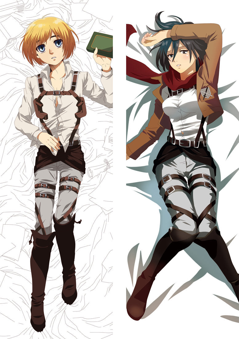 Attack on Titan Armin Arlert & Mikasa Ackerman Dakimakura Body Pillows