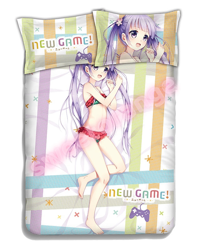 New Game! Aoba Suzukaze - 4pcs Anime Bedding Set