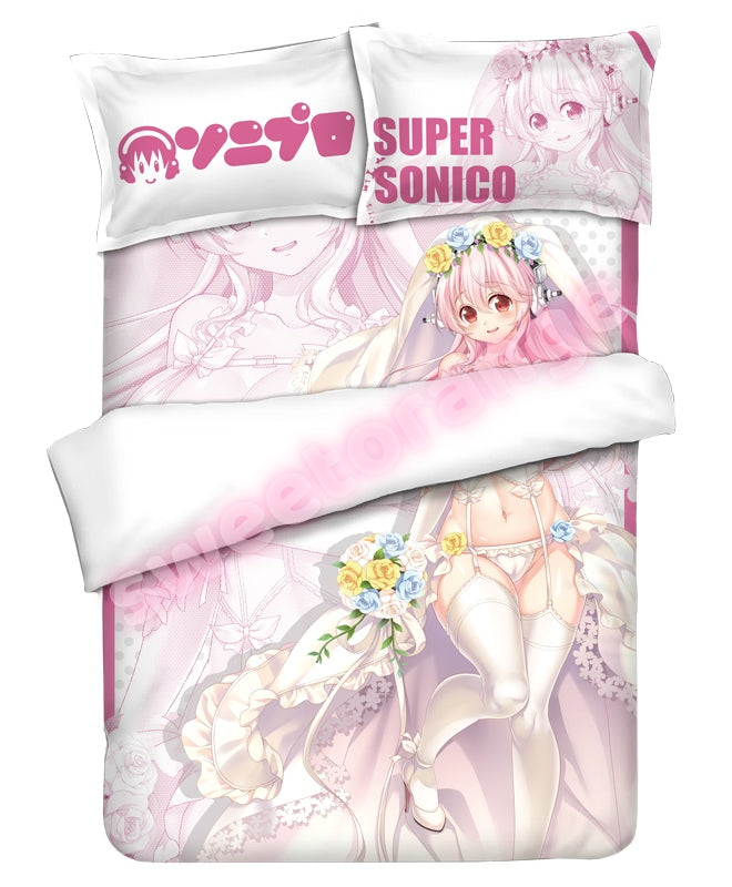 Virtual YouTuber Super Sonico - 4pcs Anime Bedding Set