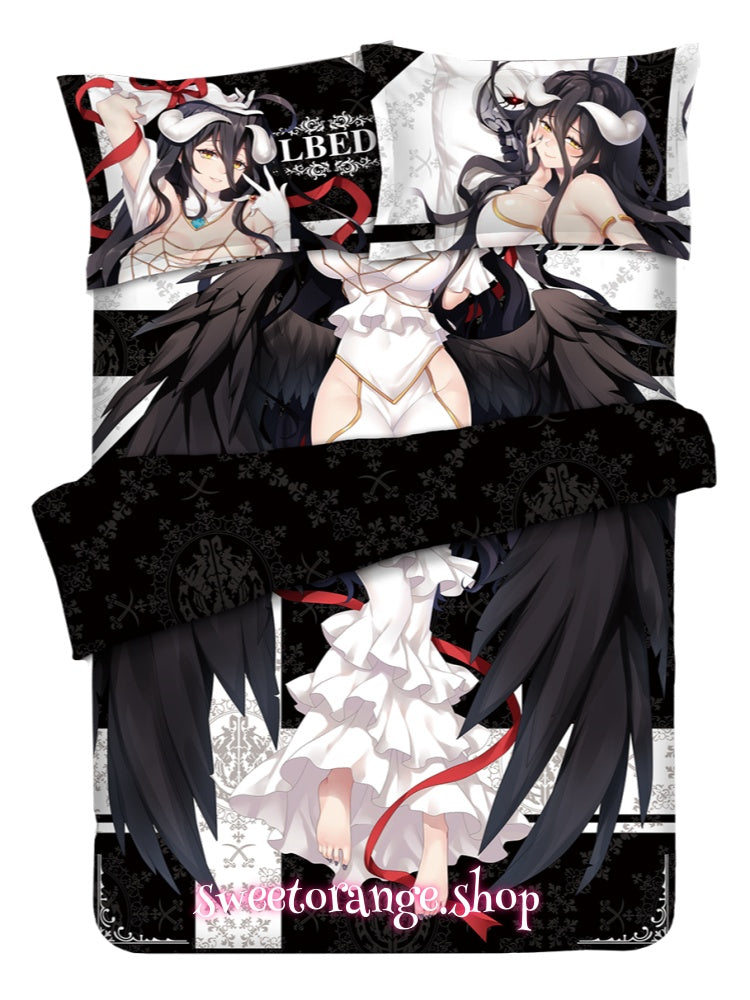Overlord Albedo Bedding Set | Anime 4-Piece Bed Sheets