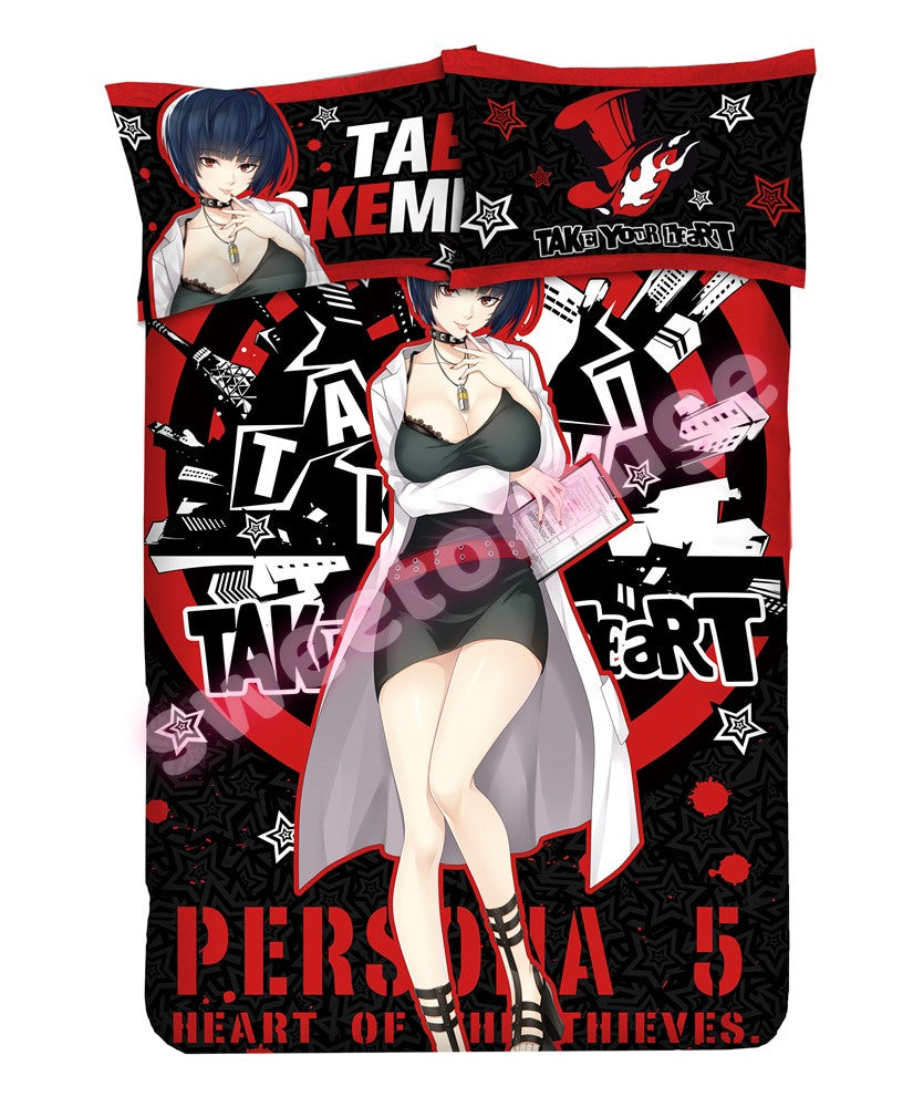 Persona 5 Tae Takemi - 4pcs Anime Bedding Set