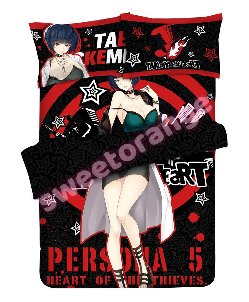 Persona 5 Tae Takemi - 4pcs Anime Bedding Set