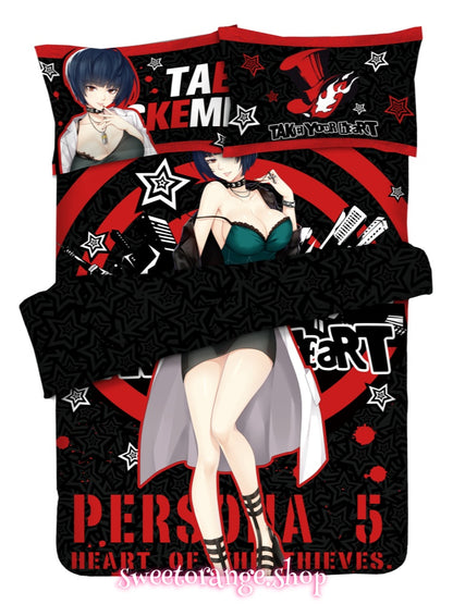 Persona 5 Takemi Tae Bedding Set | Anime 4-Piece Bed Sheets