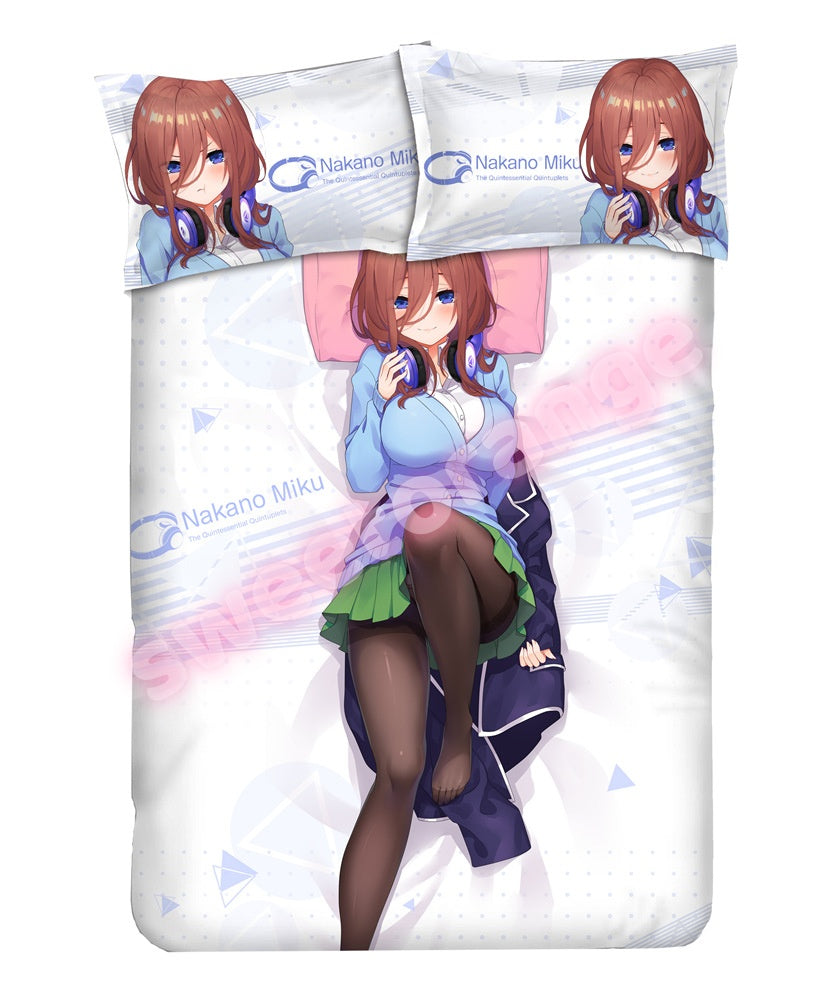 5-Toubun No Hanayome Miku Nakano - 4pcs Anime Bedding Set