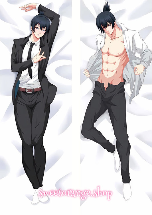 Aki Hayakawa Chainsaw Man body pillow cover, devil hunter dakimakura