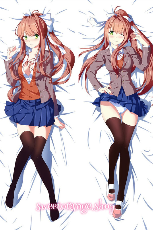 Elegant Monika DDLC body pillow cover, Doki Doki Literature Club dakimakura