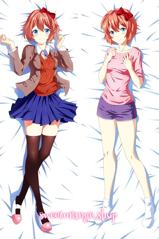 Sweet Sayori DDLC body pillow, Doki Doki Literature Club pillow cover