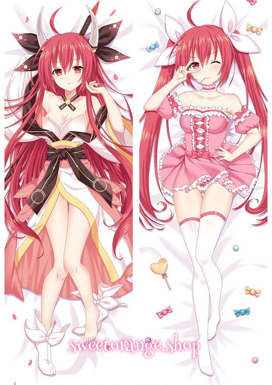 Date A Live Kotori Itsuka body pillow cover fabric detail, soft peach skin material, HD double-sided printed design