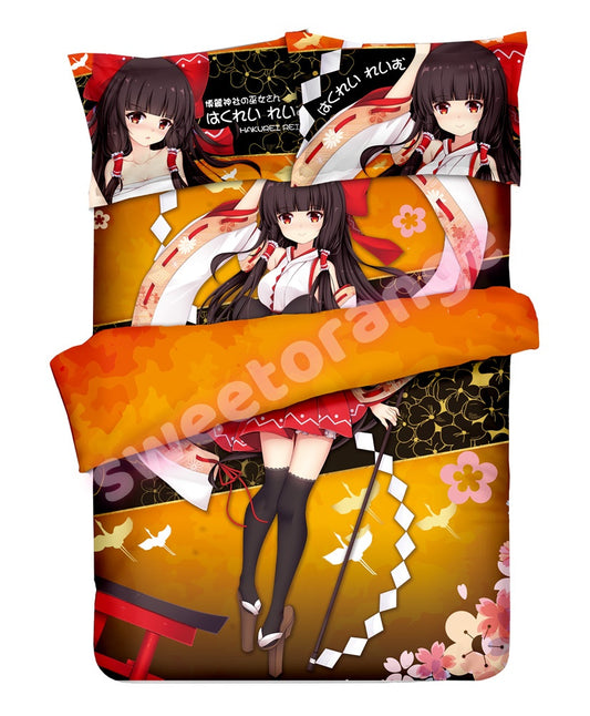 Touhou Reimu Hakurei - 4pcs Anime Bedding Set