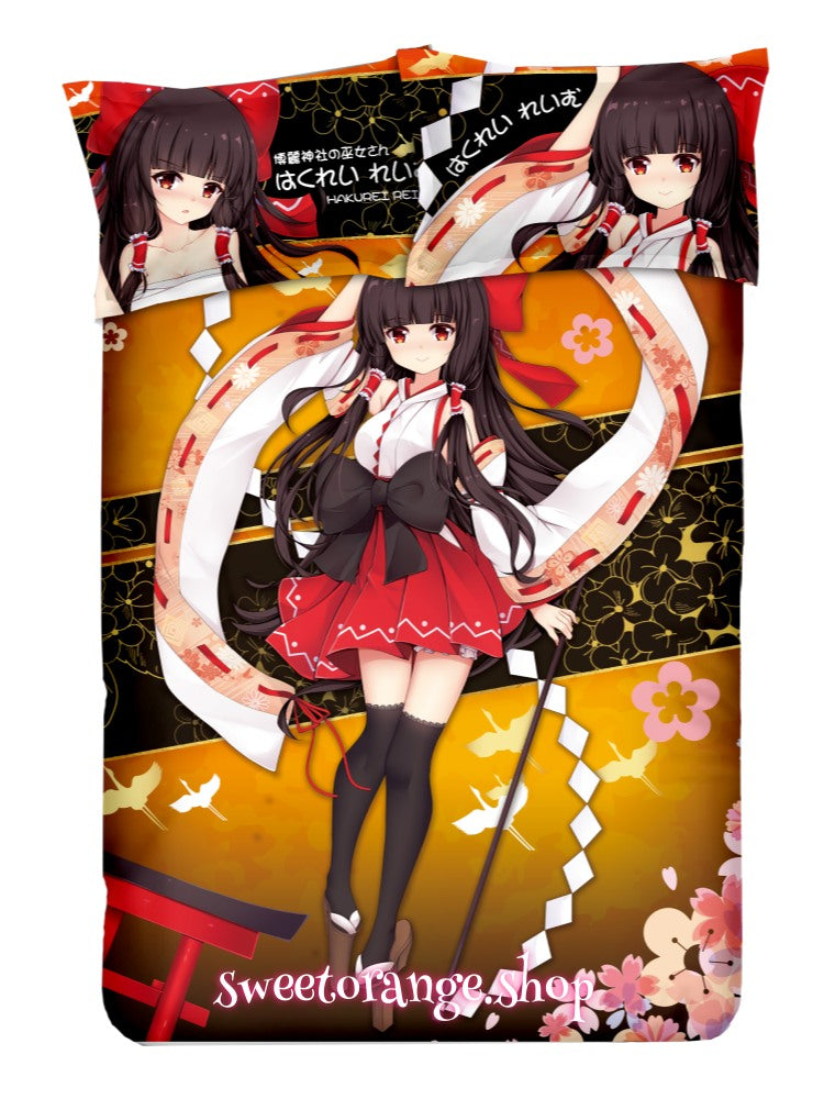 Touhou Reimu Hakurei 4pcs Anime Bedding Set