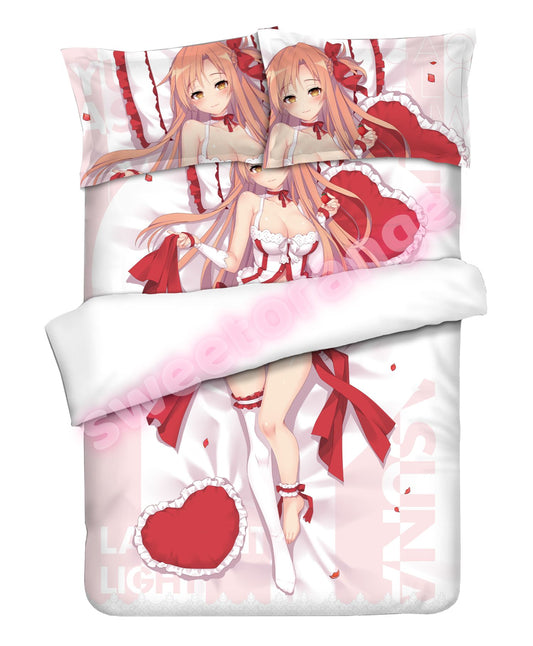 Sword Art Online Yuuki Asuna - 4pcs Anime Bedding Sets