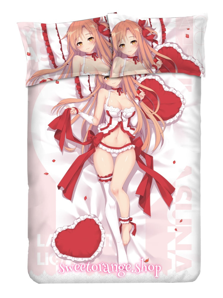 Sword Art Online Yuuki Asuna 4pcs Anime Bedding Sets
