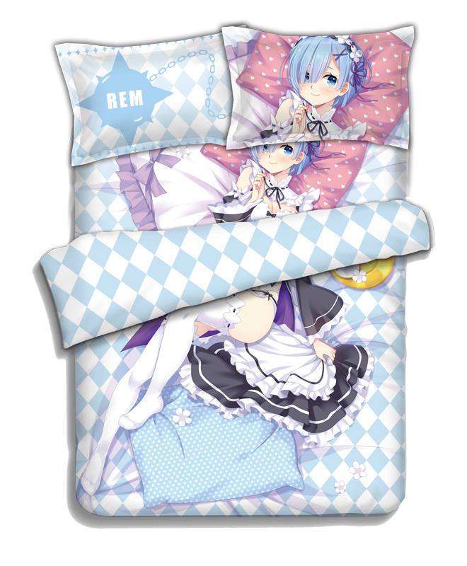 REM - 4pcs Anime Bedding Sets and Anime Bed Sheet,Anime Bedding Set
