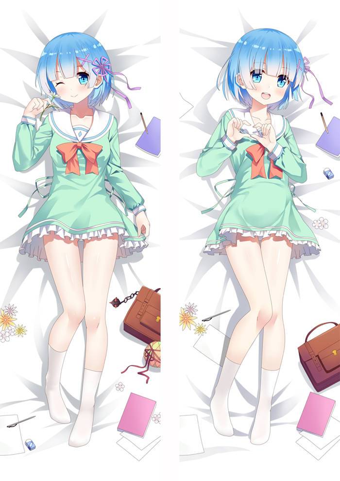 Re:Zero REM - Pillow Case 34*100 Peach Skin,Dakimakura