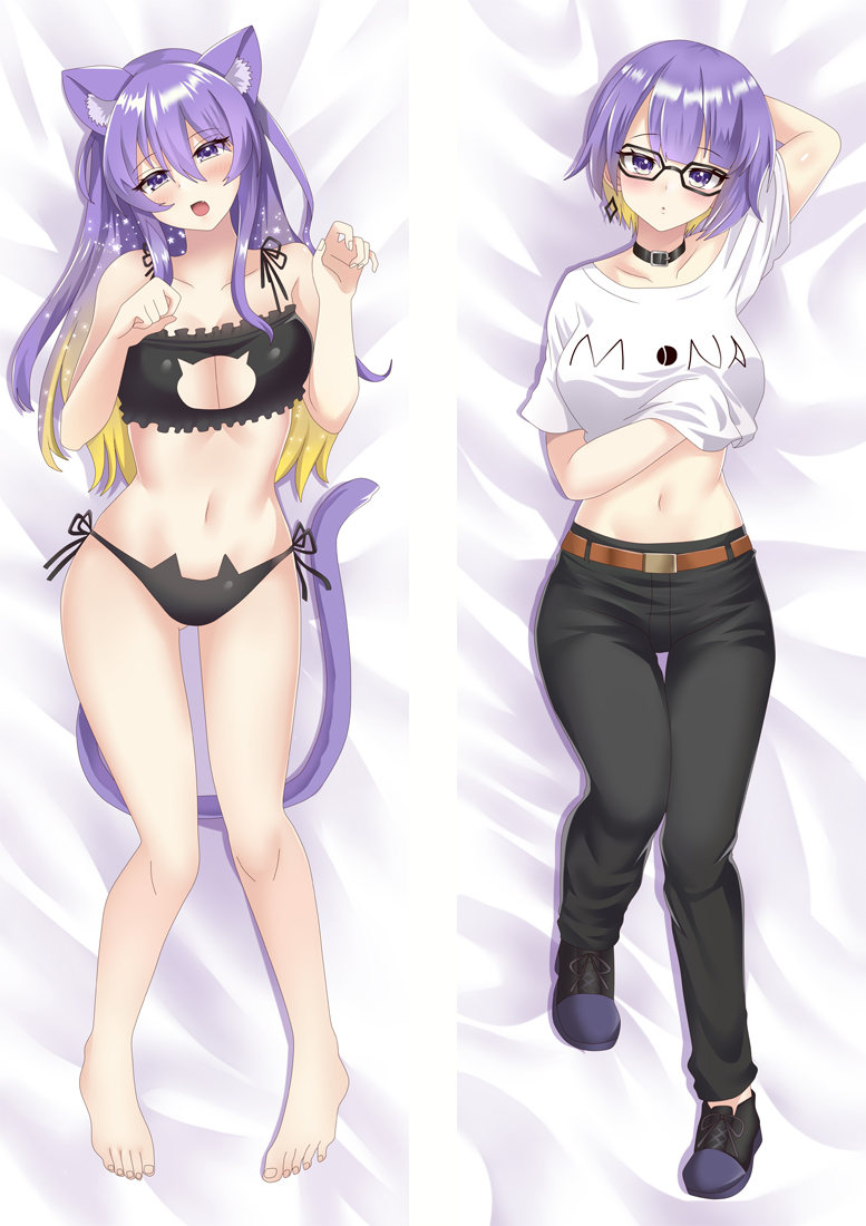 Virtual Youtuber Nekomata Okayu Hugging Body Pillow Cover